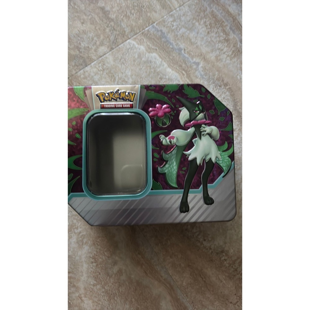 Pokemon TCG Paldea Partners Meowscarada ex Empty Collector Tin Purple Green 2023